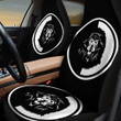 Tibetan Mastiff Circle Shapes In Black And White Background Car Seat Covers