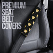 Cute Tiger Head Seamless Pattern Car Seat Belt Cover