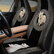 Westie Paisley Pattern In Black And White Background Car Seat Covers