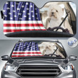 Westie America Flag Driving Car Sun Shades Cover