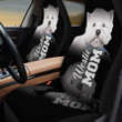 Westie Mom In Black Background Car Seat Covers