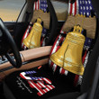 Big Yellow Liberty Bell Art American Flag Background Car Seat Covers