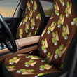 Chicken Quesadilla Seamless Pattern Popular Food Dark Brown Car Seat Covers