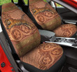 Tiger Flower Leather Carving Pattern Car Seat Cover