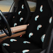 Light Orange And Mint Butterflies Patterns Black Car Seat Covers