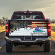 Skiing Is Energy America Flag Truck Tailgate Decal Car Back Sticker