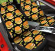 Hamburgers Seamless Pattern Popular Food Black Car Seat Covers