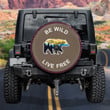 Go Outside Bear Be Wild Live Free Car Brown Spare Tire Cover