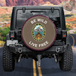 Kayak And Canoe Adventure Be Wild Live Free Car Brown Spare Tire Cover
