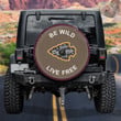 The Great Outdoors USA Be Wild Live Free Car Brown Spare Tire Cover