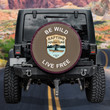 Rafting Adventure Since 90s Canoe Art Be Wild Live Free Car Brown Spare Tire Cover