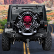 Red Skull Head Angry Car Engine Spare Tire Cover