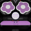 Purple Cartoon Flower New Four Seasons Universal Summer Ice Silk Breathable Protective Car Seat Cover