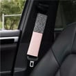 Simple Tweed Cotton Linen Leather Universal Non-slip Backrest Car Seat Belt Cover