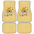 Bee Mine Bee With Heart Art Yellow And White Hive Pattern Car Mats