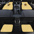 You Are Beeatiful Bee Art Yellow And White Hive Pattern Car Mats