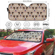 Jack Russel And Bone Car Sun Shade Cover
