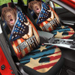 Labrador Custom Name America Flag Car Seat Covers