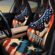 Schipperke Custom Name America Flag Car Seat Covers
