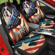 Bernardiner Custom Name America Flag Car Seat Covers