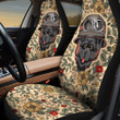 Chow Chow Cute Helmet Flower Pattern Car Seat Covers