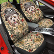 Havanese Cute Helmet Flower Pattern Car Seat Covers