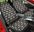 Baseball Many Pattern In Beige And Black Background Car Seat Cover