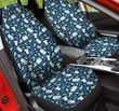 Lacrosse With Many Clothes In Navy Blue Background Car Seat Cover