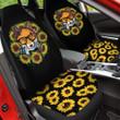 Fox Sunflowers In Black And Yellow Car Seat Cover