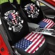 Us Army Veteran Defender Of Freedom In Black Background Car Seat Cover
