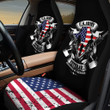 Us Army Veteran Defender Of Freedom In Black Background Car Seat Cover