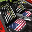 Us Army Veteran Stars And Stripes Pattern In Black Car Seat Cover