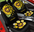 Labrador Sunflower In Black And Yellow Background Car Seat Cover