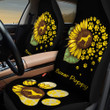 Boxer Puppy Sunflower In Black And Yellow Background Car Seat Cover