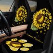 Bernese Mountain Sunflower In Black And Yellow Background Car Seat Cover