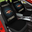 Georgia Strong American Flag Pattern In Navy Blue And Black Car Seat Cover