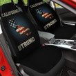 California Strong American Flag Pattern In Navy Blue And Black Car Seat Cover