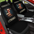 Minnesota Strong American Flag Pattern In Navy Blue And Black Car Seat Cover