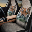 Tiger In Gray Background Car Seat Cover