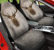 Deer In Gray Background Car Seat Cover