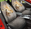 Giraffe In Gray Background Car Seat Cover