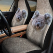Koala In Gray Background Car Seat Cover