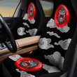 Gorrila And Gray Clouds Pattern In Black Background Car Seat Cover