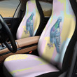 Dove In Purple And Yellow Pastel Background Car Seat Cover