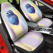Owl In Purple And Yellow Pastel Background Car Seat Cover