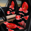 Poppy And Red Clouds In Black Background Car Seat Cover