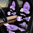 Violet And Purple Clouds In Black Background Car Seat Cover