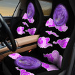 Lavender And Purple Clouds In Black Background Car Seat Cover