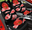 Ixora And Red Clouds In Black Background Car Seat Cover