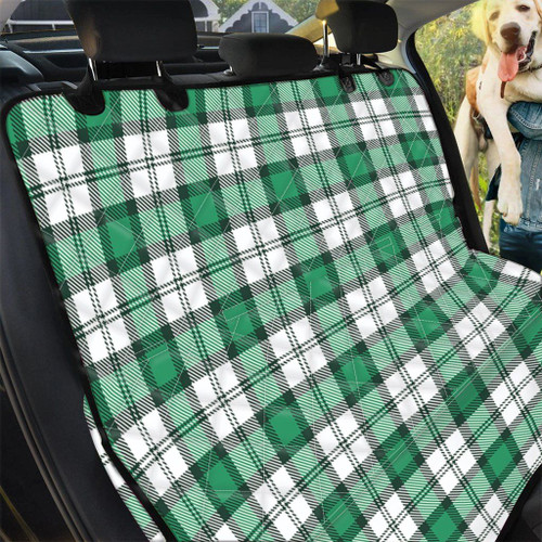 White Green Shamrock St. Patrick's Day Design Car Back Seat Cover Dog Car Seat Covers